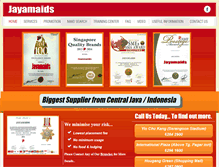 Tablet Screenshot of jayamaids.com
